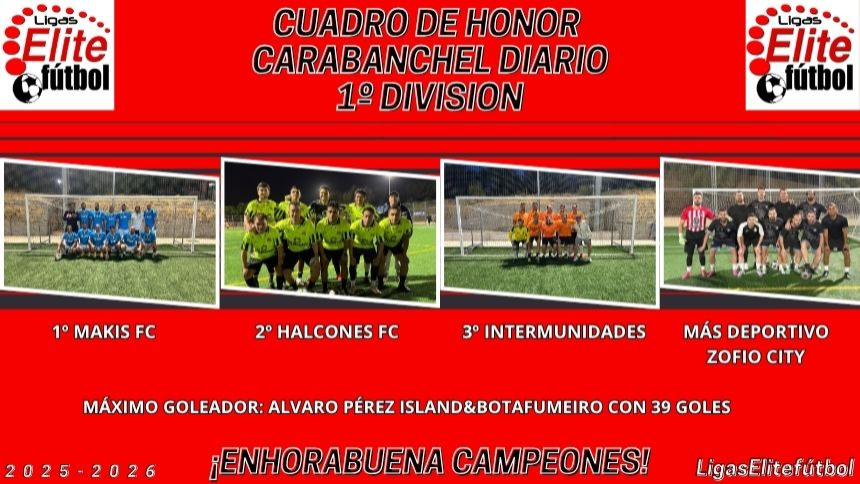 CUADRO DE HONOR CARABANCHEL DIARIO 1ª DIVISIÓN
